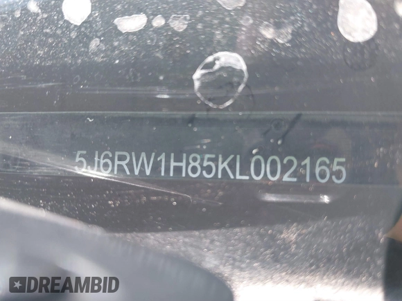2019 Honda CR-V EX-L with VIN 5J6RW1H85KL002165, listed as a IAAI auction lot 41842267 with 127,466 mi miles. Bid and sale history available at carsss.com. Image 18.