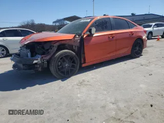 2022 Honda Civic Si with VIN 2HGFE1E56NH475100, listed as a Copart auction lot 49640855 with 45,309 mi miles and Salvage Title. Bid and sale history available at DreamBid. Image 1.