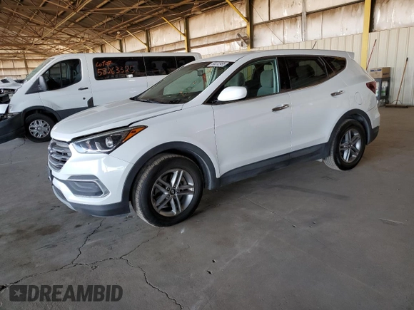2018 Hyundai Santa Fe 2.4L z VIN 5XYZTDLB2JG550539, wystawiony jako Copart lot #58232955 z przebiegiem 125 810 mil mil oraz Czysty tytuł • Clean title. Historia ofert i sprzedaży dostępna na DreamBid. Obrazek 1.