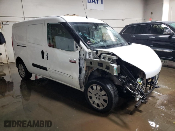 2017 Ram ProMaster City Cargo Tradesman SLT with VIN ZFBERFBB4H6E77185, listed as a Copart auction lot 37793674 with 87,290 mi miles and Salvage Title. Bid and sale history available at DreamBid. Image 4.