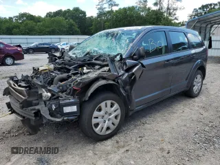 2015 Dodge Journey American Value z VIN 3C4PDCAB5FT587814, wystawiony jako Copart lot #56673195 z przebiegiem 181 365 mil mil oraz Szkoda całkowita • Salvage title. Historia ofert i sprzedaży dostępna na DreamBid. Obrazek 1.