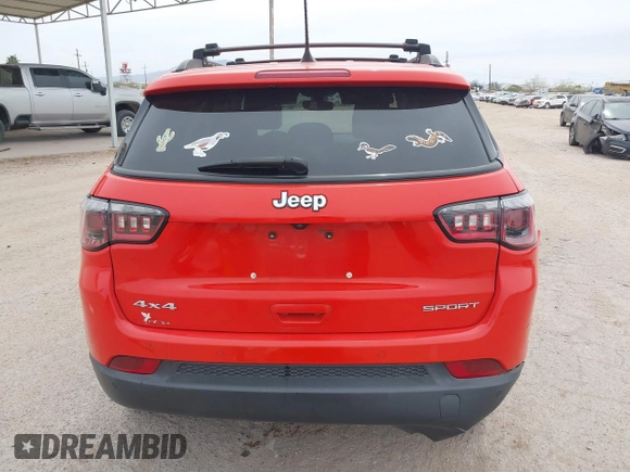 2017 Jeep Compass Sport with VIN 3C4NJDABXHT642198, listed as a IAAI auction lot 42385002 with 82,626 mi miles and . Bid and sale history available at DreamBid. Image 15.