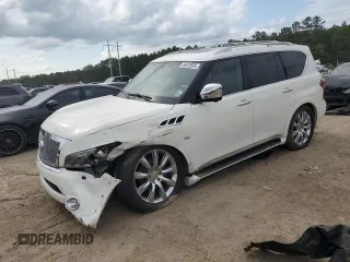 2014 Infiniti QX80 z VIN JN8AZ2NF0E9555248, wystawiony jako Copart lot #54972525 z przebiegiem 114 399 mil mil oraz Szkoda całkowita • Salvage title. Historia ofert i sprzedaży dostępna na DreamBid. Obrazek 1.