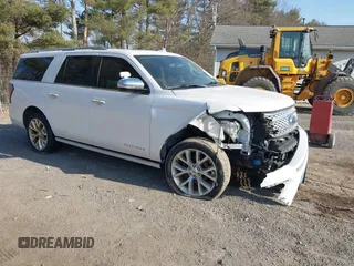 2019 Ford Expedition Max Platinum with VIN 1FMJK1MTXKEA16488, listed as a IAAI auction lot 41795368 with 127,246 mi miles and . Bid and sale history available at DreamBid. Image 1.