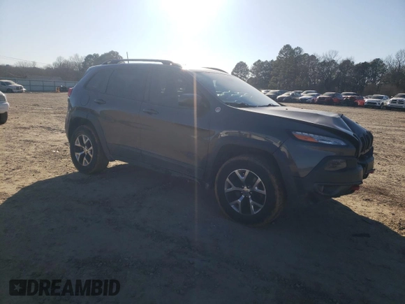 2017 Jeep Cherokee Trailhawk L Plus with VIN 1C4PJMBB5HW537036, listed as a Copart auction lot 42031035 with 115,732 mi miles and Salvage Title. Bid and sale history available at carsss.com. Image 4.