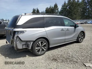 2018 Honda Odyssey Elite with VIN 5FNRL6H95JB076708, listed as a Copart auction lot 54906505 with 88,251 mi miles and Salvage title. Bid and sale history available at DreamBid. Image 3.