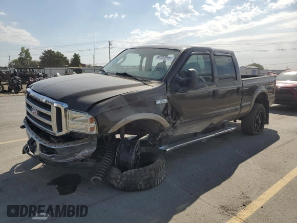 2007 Ford F-250 XL with VIN 1FTSW21P27EA22349, listed as a Copart auction lot 64703015 with 210,396 mi miles and Salvage title. Bid and sale history available at DreamBid. Image 1.
