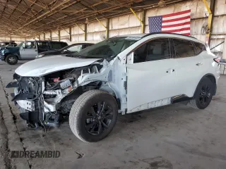 2018 Nissan Murano SL z VIN 5N1AZ2MG7JN169820, wystawiony jako Copart lot #59732685 z przebiegiem 54 779 mil mil oraz Szkoda całkowita • Salvage title. Historia ofert i sprzedaży dostępna na DreamBid. Obrazek 1.