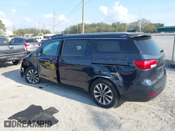 2015 Kia Sedona EX with VIN KNDMC5C13F6018556, listed as a IAAI auction lot 41491580 with 1 mi miles. Bid and sale history available at carsss.com. Image 13.