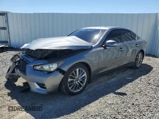 2019 Infiniti Q50 Luxe z VIN JN1EV7AP6KM543685, wystawiony jako Copart lot #48239115 z przebiegiem 78 772 mil mil oraz Tytuł czysty. Historia ofert i sprzedaży dostępna na DreamBid. Obrazek 1.