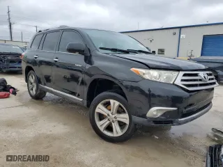 2013 Toyota Highlander Limited with VIN 5TDYK3EH1DS136606, listed as a Copart auction lot 45195505 with 0 mi miles and Salvage Title. Bid and sale history available at carsss.com. Image 4.