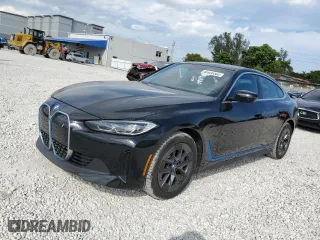 2023 BMW i4 eDrive40 with VIN WBY73AW00PFR11955, listed as a Copart auction lot 45920305 with 16,392 mi miles and Salvage Title. Bid and sale history available at carsss.com. Image 1.