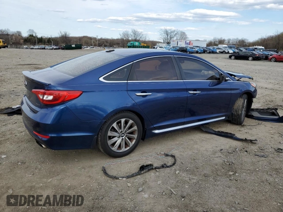 2016 Hyundai Sonata Sport with VIN 5NPE34AF8GH419024, listed as a Copart auction lot 50292455 with 133,196 mi miles and Salvage Title. Bid and sale history available at DreamBid. Image 3.