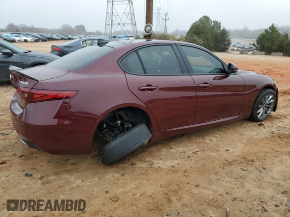 2017 Alfa Romeo Giulia with VIN ZARFAEBN6H7557923, listed as a Copart auction lot 85312714 with 54,205 mi miles and Salvage Title. Bid and sale history available at carsss.com. Image 3.