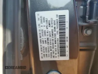 2010 Acura TSX with VIN JH4CU2F68AC027454, listed as a Copart auction lot 59365895 with 189,228 mi miles and Salvage title. Bid and sale history available at DreamBid. Image 12.