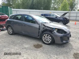 2013 Mazda 3 i Touring with VIN JM1BL1LP2D1757240, listed as a Copart auction lot 59246835 with 92,370 mi miles and Salvage title. Bid and sale history available at DreamBid. Image 4.