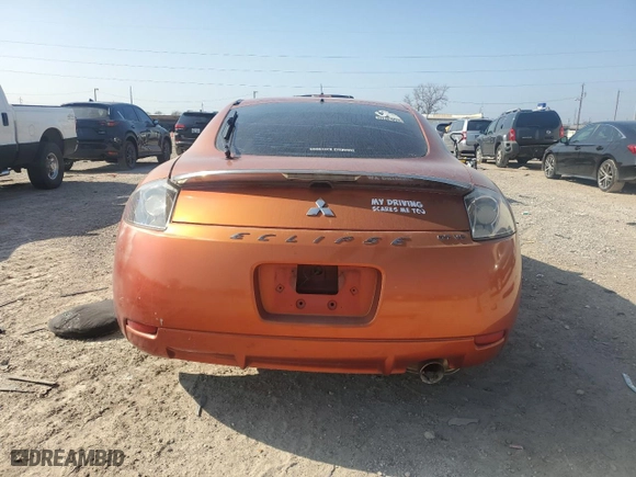2007 Mitsubishi Eclipse GT with VIN 4A3AK34T37E012321, listed as a Copart auction lot 43815595 with 103,255 mi miles and Salvage Title. Bid and sale history available at carsss.com. Image 6.