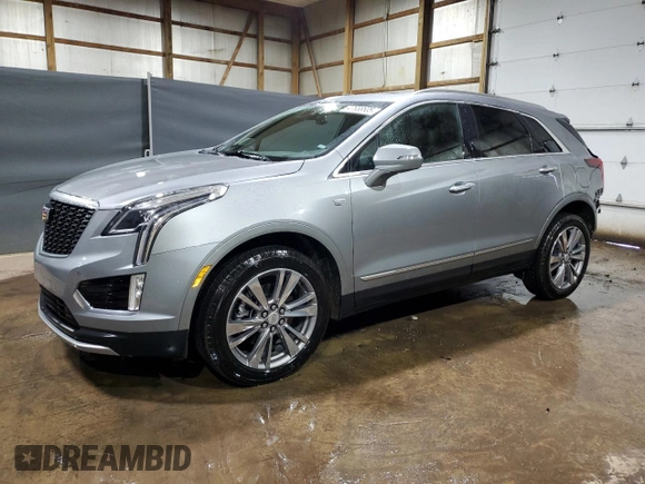 2025 Cadillac XT5 FWD Premium Luxury with VIN 1GYKNCRS9SZ120579, listed as a Copart auction lot 47656605 with 6,136 mi miles and Clean Title. Bid and sale history available at DreamBid. Image 1.