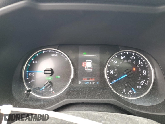 2021 Toyota RAV4 Hybrid XLE with VIN 4T3RWRFV7MU048075, listed as a Copart auction lot 62826975 with 63,347 mi miles and Clean title. Bid and sale history available at DreamBid. Image 9.