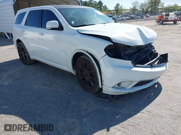 2017 Dodge Durango GT with VIN 1C4RDHDG5HC906401, listed as a IAAI auction lot 42052685 with 123,552 mi miles and . Bid and sale history available at DreamBid. Image 1.