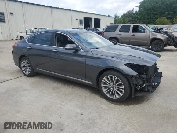 2017 Genesis G80 3.8L with VIN KMHGN4JE5HU195871, listed as a Copart auction lot 55962605 with 120,346 mi miles and Salvage title. Bid and sale history available at DreamBid. Image 4.