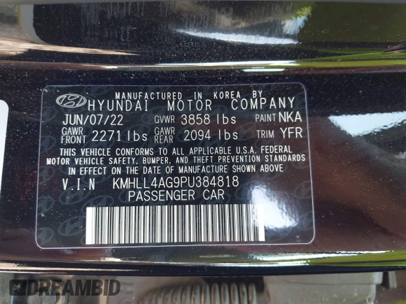 2023 Hyundai Elantra SE with VIN KMHLL4AG9PU384818, listed as a IAAI auction lot 42399244 with 35,358 mi miles and . Bid and sale history available at DreamBid. Image 9.