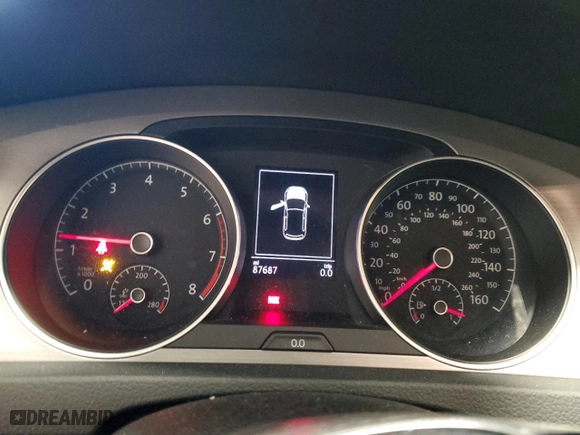 2017 Volkswagen Golf S with VIN 3VW117AU3HM037674, listed as a Copart auction lot 44219535 with 87,687 mi miles and Salvage Title. Bid and sale history available at carsss.com. Image 9.