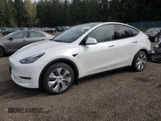 2023 Tesla Model Y Long Range with VIN 7SAYGDEE6PA101291, listed as a Copart auction lot 52758115 with 7,250 mi miles and Salvage Title. Bid and sale history available at DreamBid. Image 1.
