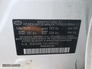 2019 Hyundai Elantra SEL with VIN 5NPD84LF8KH482143, listed as a Copart auction lot 41019504 with 96,196 mi miles and Salvage Title. Bid and sale history available at carsss.com. Image 12.