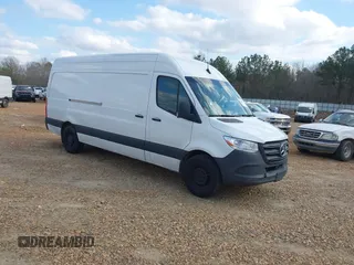 2023 Mercedes-Benz Sprinter Cargo with VIN W1Y4NCHY1PT126337, listed as a IAAI auction lot 41485671 with 93,627 mi miles. Bid and sale history available at carsss.com. Image 1.