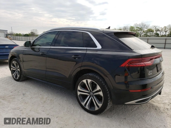 2019 Audi Q8 Premium Plus with VIN WA1BVAF17KD046754, listed as a Copart auction lot 44121753 with 56,488 mi miles. Bid and sale history available at carsss.com. Image 2.
