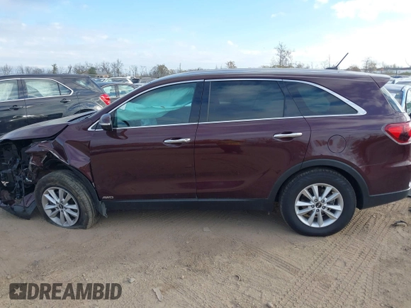 2019 Kia Sorento S V6 with VIN 5XYPGDA54KG559320, listed as a IAAI auction lot 40754605 with 68,555 mi miles. Bid and sale history available at carsss.com. Image 14.