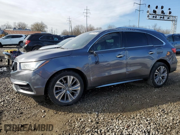 2017 Acura MDX w/Technology Pkg with VIN 5J8YD4H52HL002603, listed as a Copart auction lot 50289445 with 111,319 mi miles and Salvage Title. Bid and sale history available at carsss.com. Image 1.
