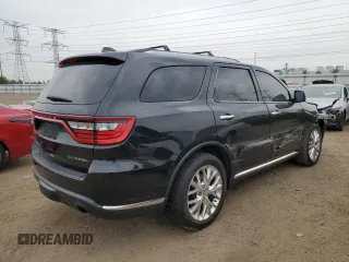 2015 Dodge Durango Citadel with VIN 1C4SDHET2FC771291, listed as a Copart auction lot 60902455 with 130,206 mi miles and Salvage title. Bid and sale history available at DreamBid. Image 3.