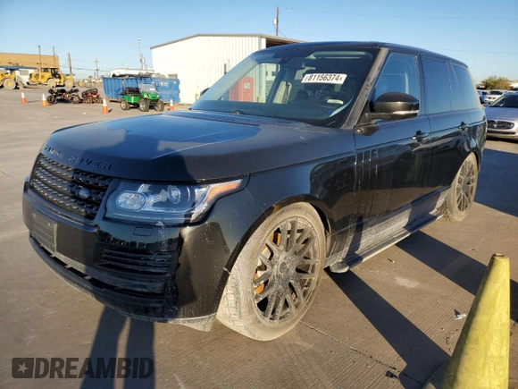 2015 Land Rover Range Rover with VIN SALGR2VF9FA240821, listed as a Copart auction lot 81156374 with 136,243 mi miles and Clean Title. Bid and sale history available at carsss.com. Image 1.
