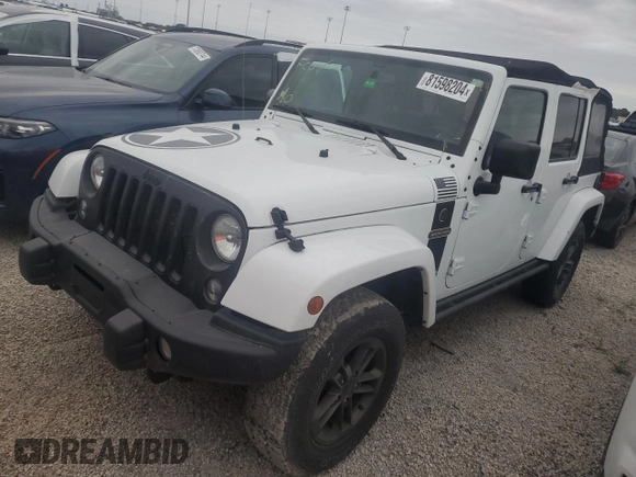 2018 Jeep Wrangler JK Unlimited Freedom Edition with VIN 1C4BJWDG2JL805031, listed as a Copart auction lot 81598204 with 0 mi miles and Non Repairable. Bid and sale history available at carsss.com. Image 1.