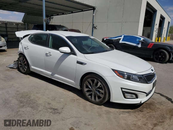 2015 Kia Optima SX Turbo with VIN 5XXGR4A6XFG508174, listed as a Copart auction lot 55863945 with 38,794 mi miles and Salvage title. Bid and sale history available at DreamBid. Image 4.
