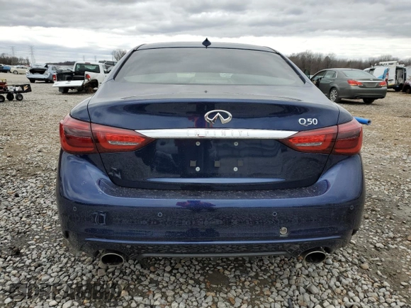 2024 Infiniti Q50 Luxe with VIN JN1EV7BP5RM601570, listed as a Copart auction lot 47571985 with 7,019 mi miles and Salvage title. Bid and sale history available at DreamBid. Image 6.