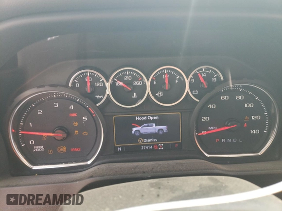 2022 Chevrolet Silverado 3500HD LTZ with VIN 2GC4YUEY0N1204440, listed as a Copart auction lot 79174864 with 27,414 mi miles and Salvage Title. Bid and sale history available at DreamBid. Image 9.