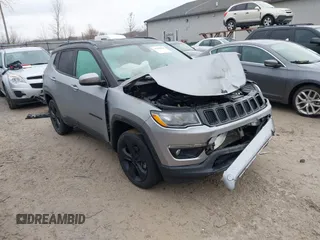 2020 Jeep Compass Latitude with VIN 3C4NJDBB5LT229144, listed as a IAAI auction lot 41448885 with 53,534 mi miles and . Bid and sale history available at carsss.com. Image 1.
