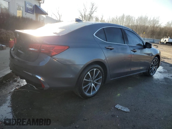2018 Acura TLX with VIN 19UUB2F36JA007136, listed as a Copart auction lot 43829265 with 108,112 mi miles and Salvage title. Bid and sale history available at DreamBid. Image 3.