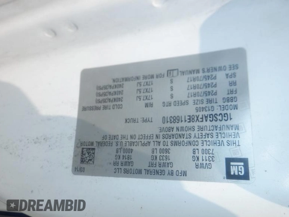 2014 Chevrolet Express Cargo z VIN 1GCSGAFX8E1168310, wystawiony jako IAAI lot #42567251 z przebiegiem 247 112 mil mil oraz . Historia ofert i sprzedaży dostępna na DreamBid. Obrazek 5.