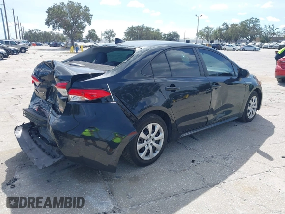 2020 Toyota Corolla LE with VIN 5YFEPRAE0LP087506, listed as a IAAI auction lot 40783575 with 101,212 mi miles. Bid and sale history available at carsss.com. Image 4.