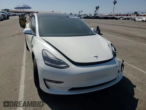 2023 Tesla Model 3 with VIN 5YJ3E1EA8PF394705, listed as a Copart auction lot 52319945 with 58,193 mi miles and Salvage title. Bid and sale history available at DreamBid. Image 13.