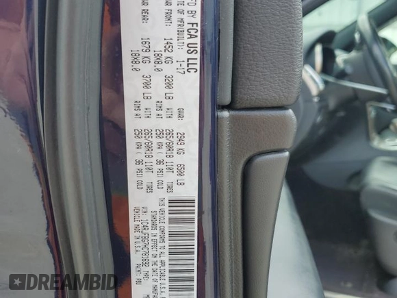 2017 Jeep Grand Cherokee Limited z VIN 1C4RJFBG7HC781692, wystawiony jako Copart lot #61030725 z przebiegiem 49 069 mil mil oraz Szkoda całkowita • Salvage title. Historia ofert i sprzedaży dostępna na DreamBid. Obrazek 13.