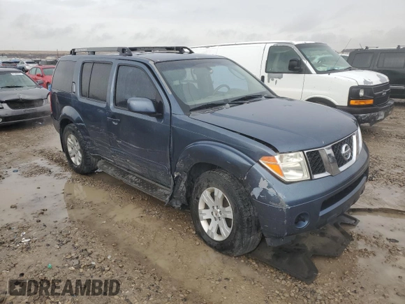 2005 Nissan Pathfinder LE with VIN 5N1AR18U25C791513, listed as a Copart auction lot 85819304 with 166,158 mi miles and Salvage title. Bid and sale history available at DreamBid. Image 4.