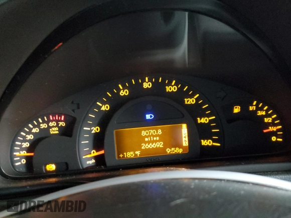 2003 Mercedes-Benz C 230/260/280/320 with VIN WDBRF64J93F383691, listed as a Copart auction lot 44383405 with 266,692 mi miles and Salvage Title. Bid and sale history available at DreamBid. Image 9.