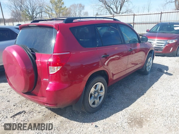 2007 Toyota RAV4 with VIN JTMBD33V576033542, listed as a IAAI auction lot 41867715 with 130,538 mi miles. Bid and sale history available at carsss.com. Image 4.
