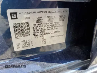 2021 Chevrolet Silverado 1500 LTZ with VIN 3GCUYGET6MG133899, listed as a Copart auction lot 80316094 with Not Provided miles and Salvage Title. Bid and sale history available at DreamBid. Image 12.