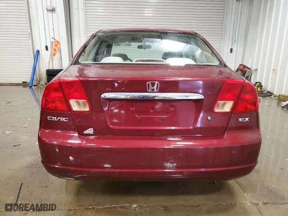 2002 Honda Civic EX with VIN 1HGES26822L018270, listed as a Copart auction lot 45311455 with 228,466 mi miles and Non Repairable. Bid and sale history available at carsss.com. Image 6.